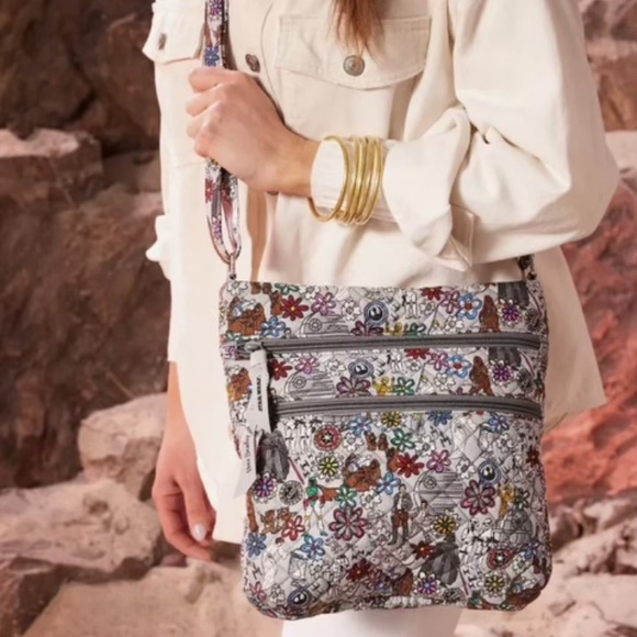 Vera Bradley | Gray Crossbody With Multi Color Star Wars & Floral Print - Picture 3 of 15